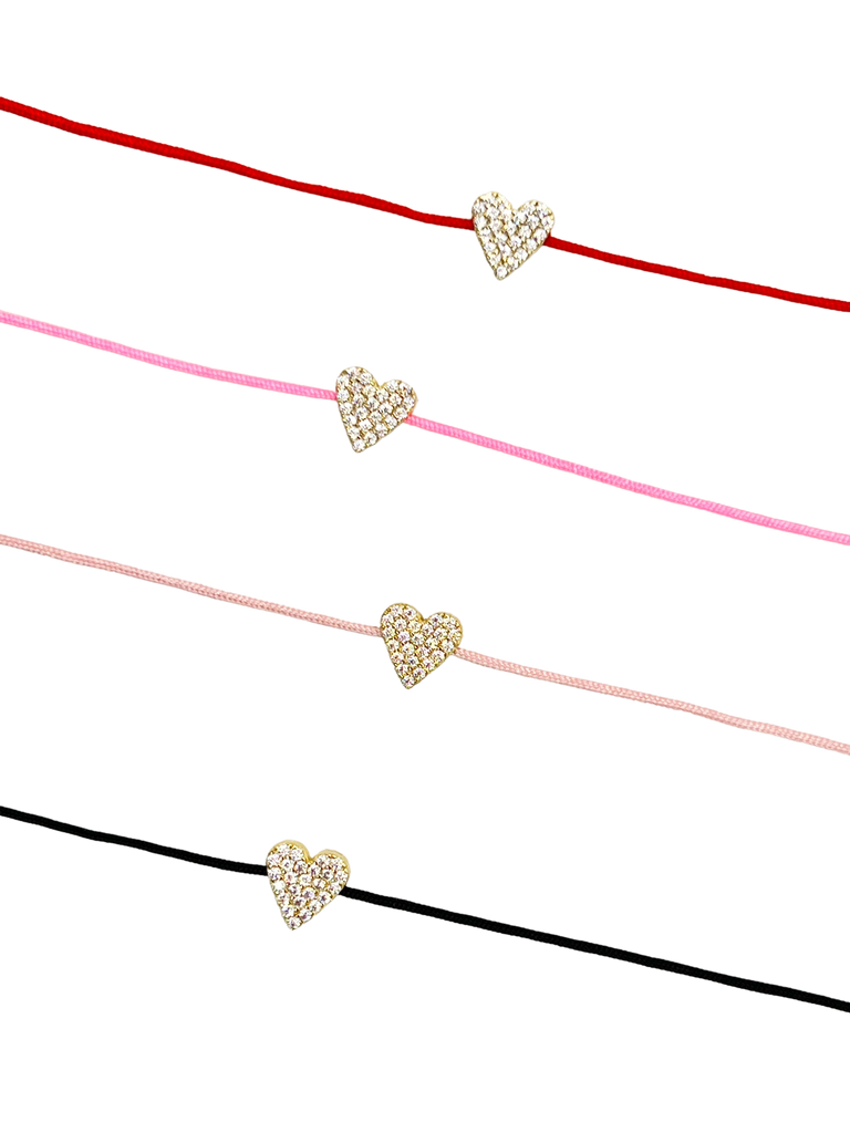 Heart string bracelets