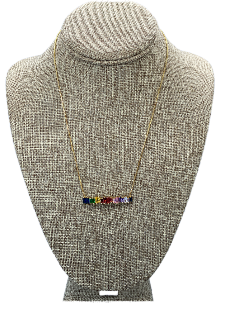 Rainbow pendant necklace