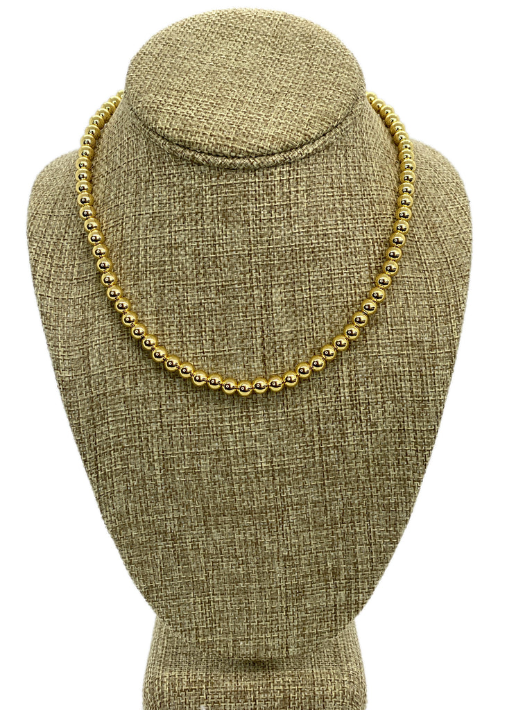 Gold beads necklace