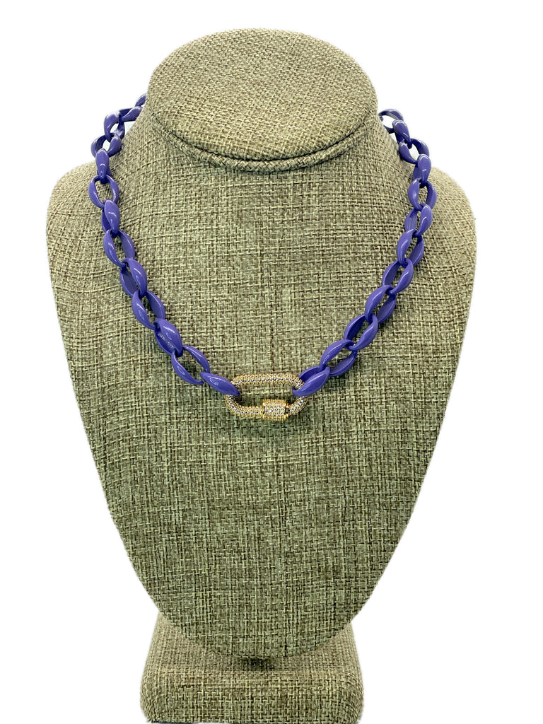Purple chain necklace