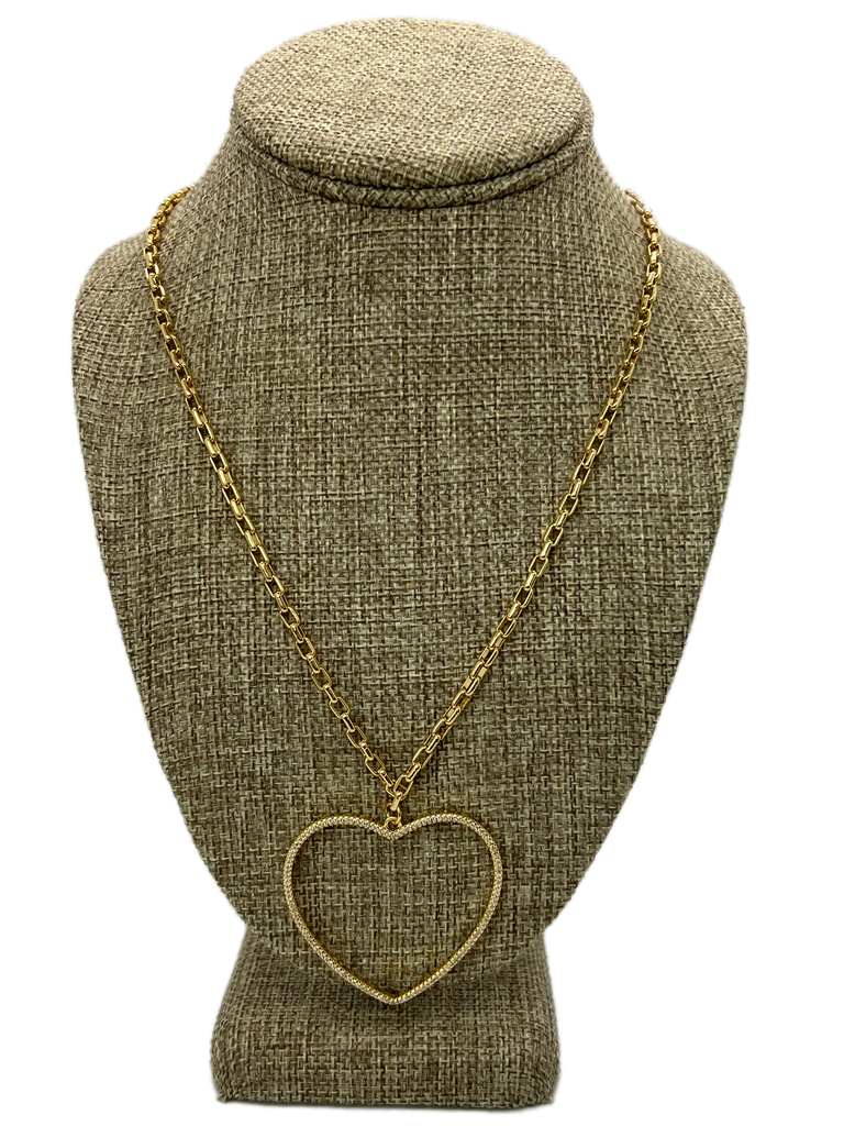 Heart long necklace