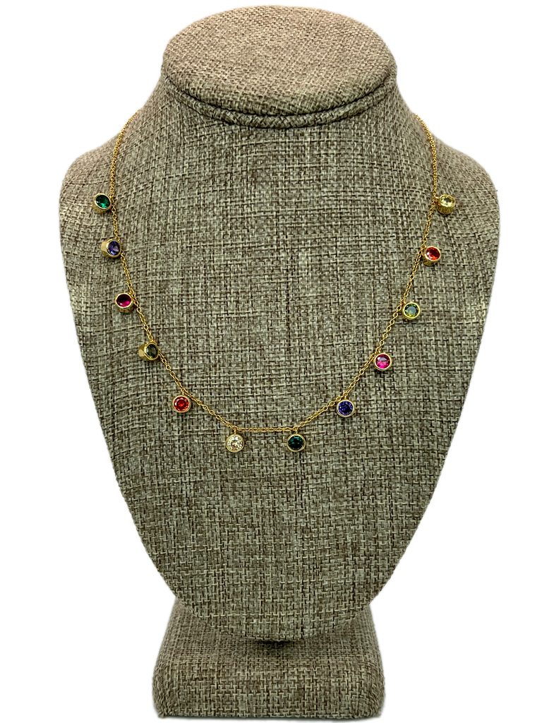 Multicolor charms necklace